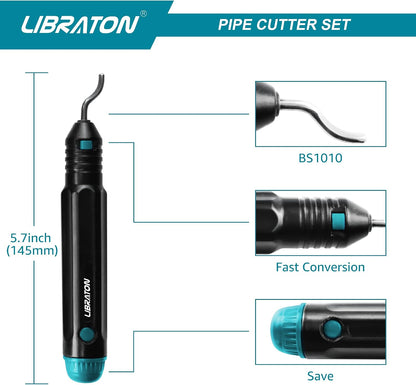 LIBRATON Copper Tube Cutter, 5/32-1-1/4 Inch, with Deburring Tool - 3