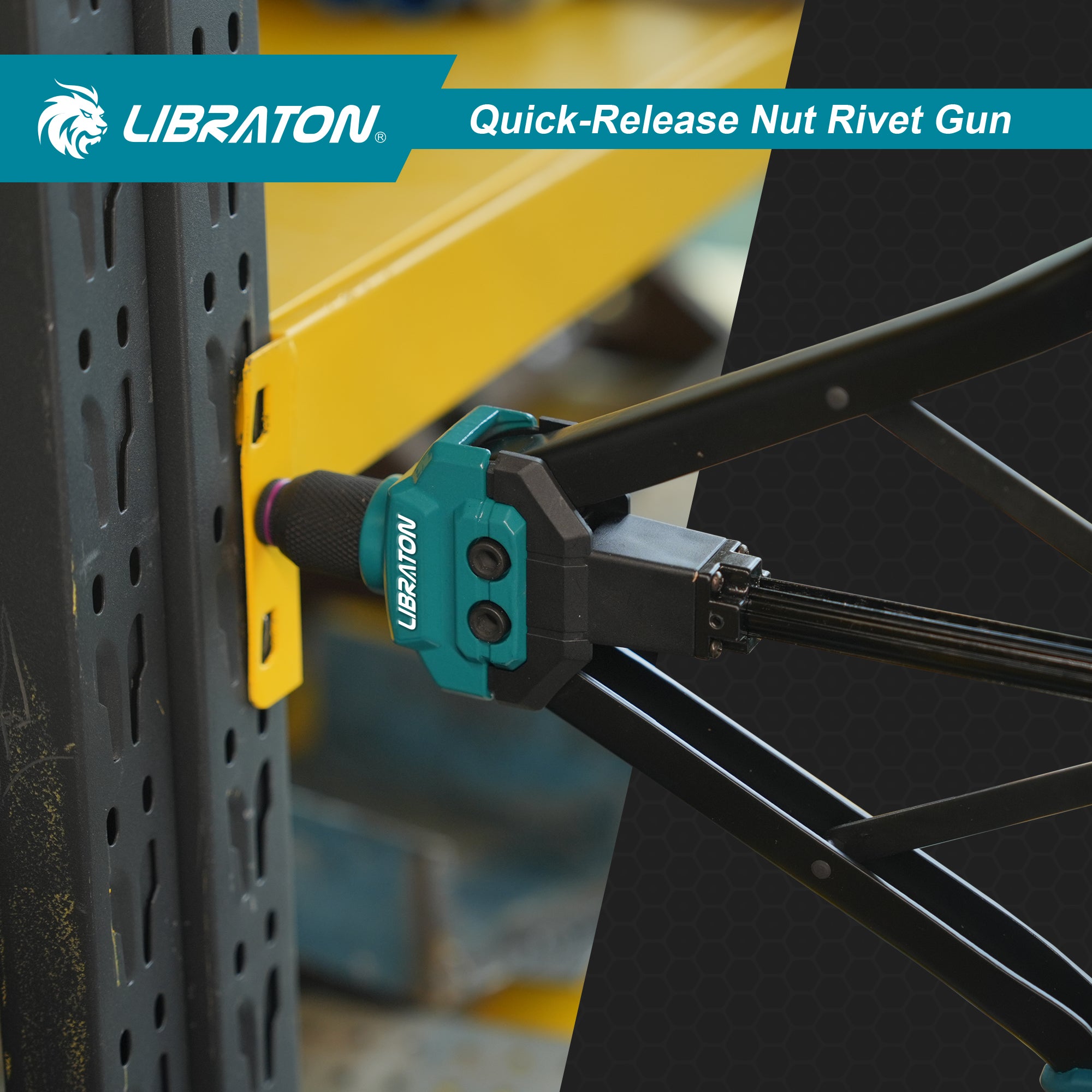 LIBRATON Rivet Nut Tool Kit, 16" Rivnut Tool Kit, Hand Rivet Nut Gun