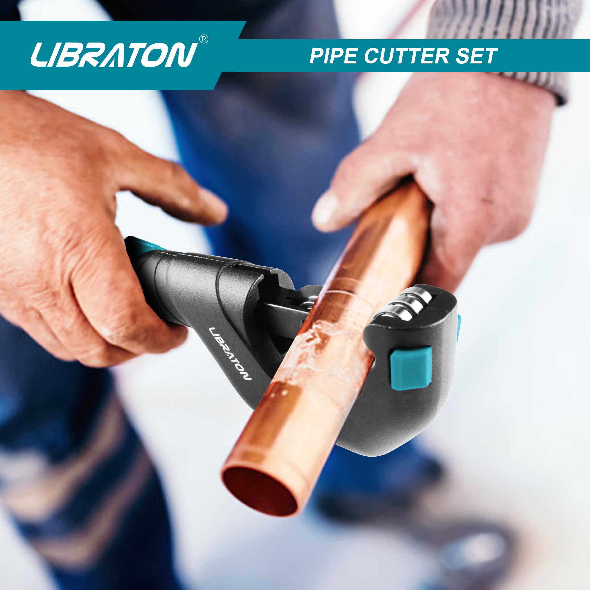 Libraton Pipe Cutter – 3/16"–2", Copper & Thin Steel, with Deburrer