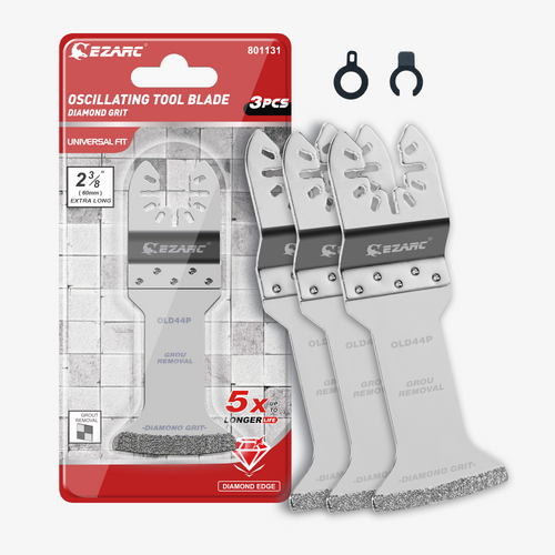 Diamond Oscillating Blade, Extra Long Reach Oscillating Multi Tool Saw Blades for Grout Removal, Cleaning Mortar - EZARC Tools