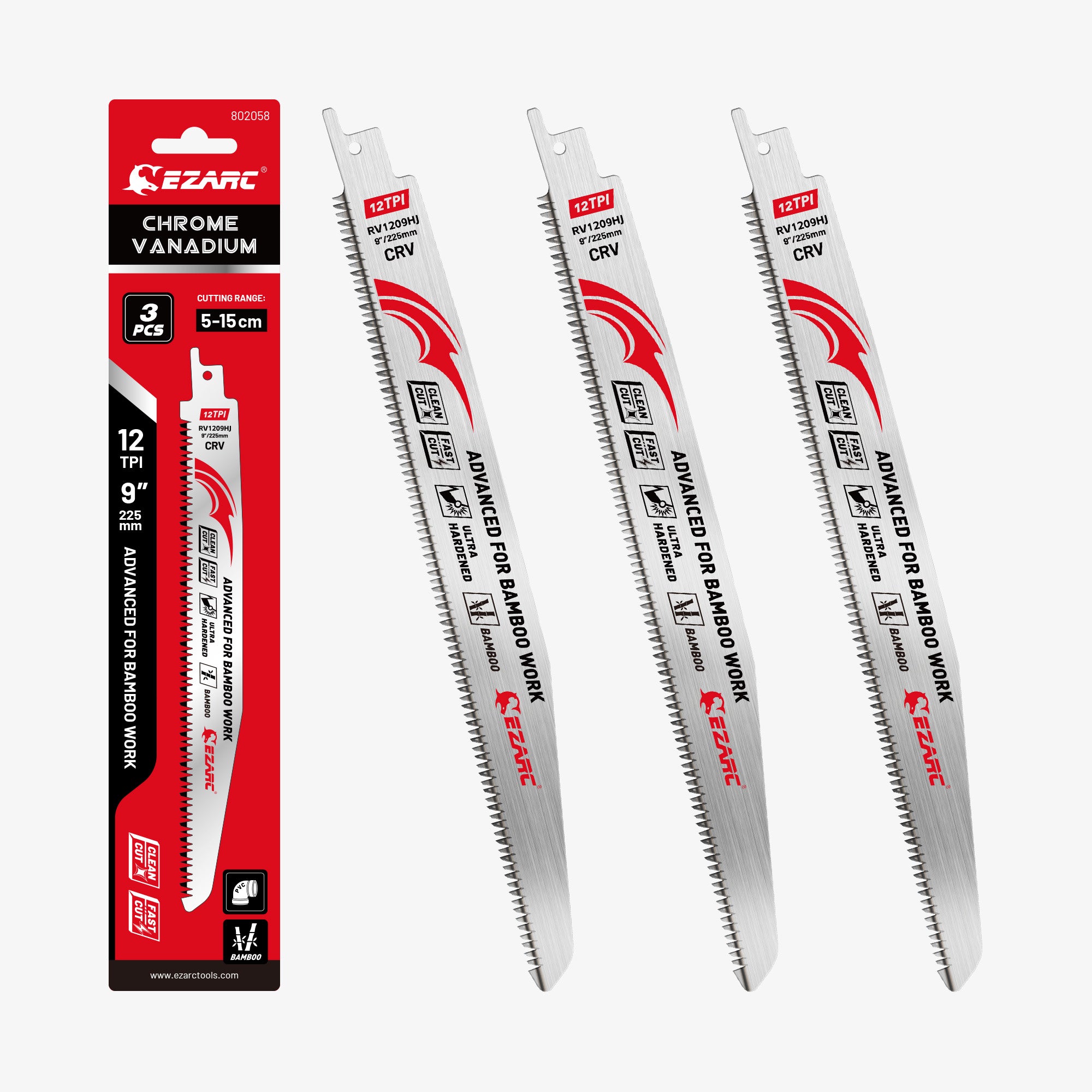 Bamboo Cutting - Japanese Teeth 12 TPI Reciprocating Saw Blades