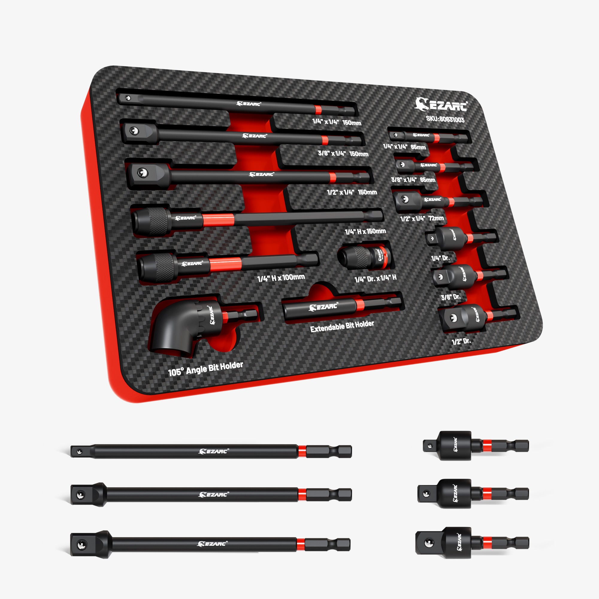 EZARC Impact Driver/Drill Multi-Function Adapter Kit (14-Pc)