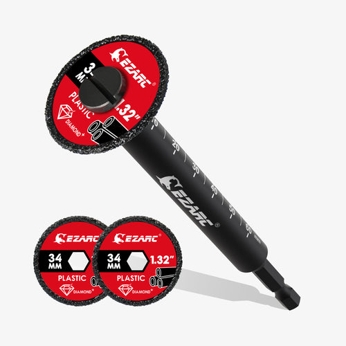 EZARC Inside Pipe Cutter, PVC/PPR, Replaceable Diamond, 1/4" Hex, 2-Pack