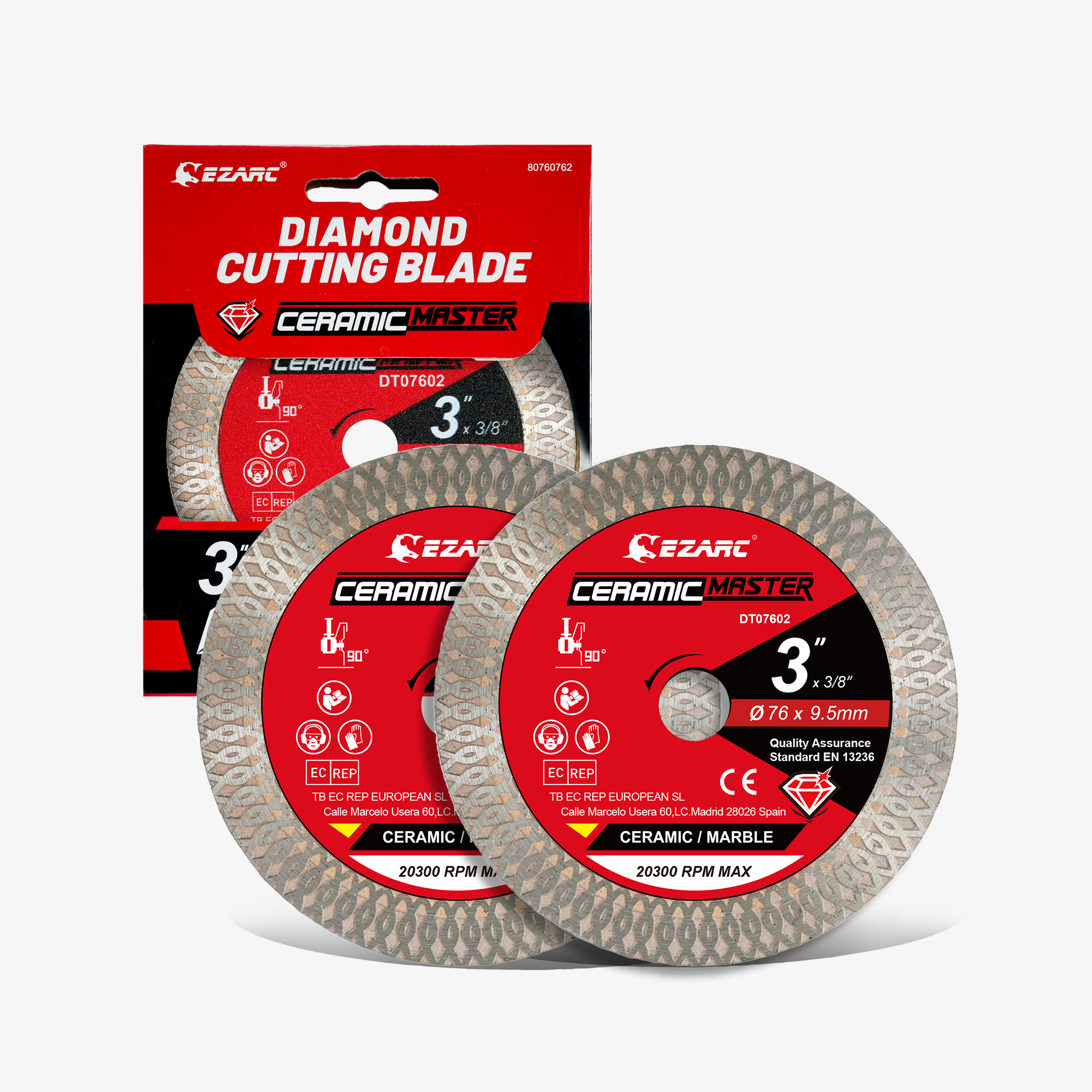 4.5/5/7/10 in. Super Thin Diamond Blade For Tile/Marble/Granite - EZARC Tools