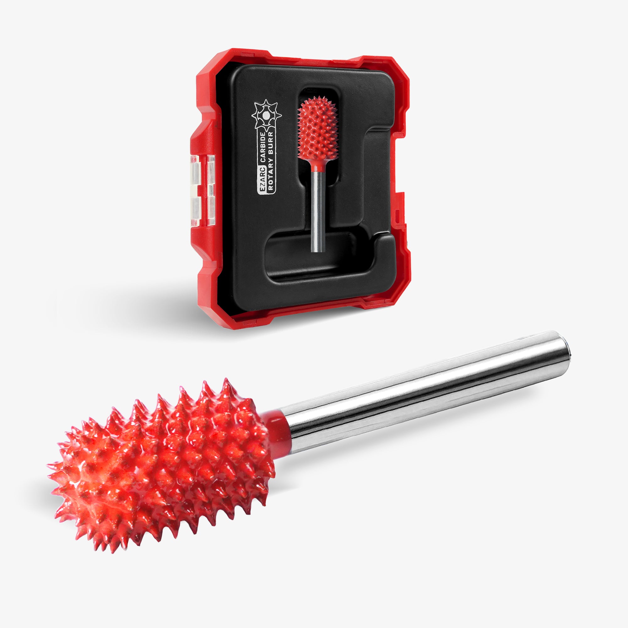 Extra-Coarse Tungsten Carbide Rotary Burr Set with Case For Wood Carving and Fast Material Removal - EZARC Tools