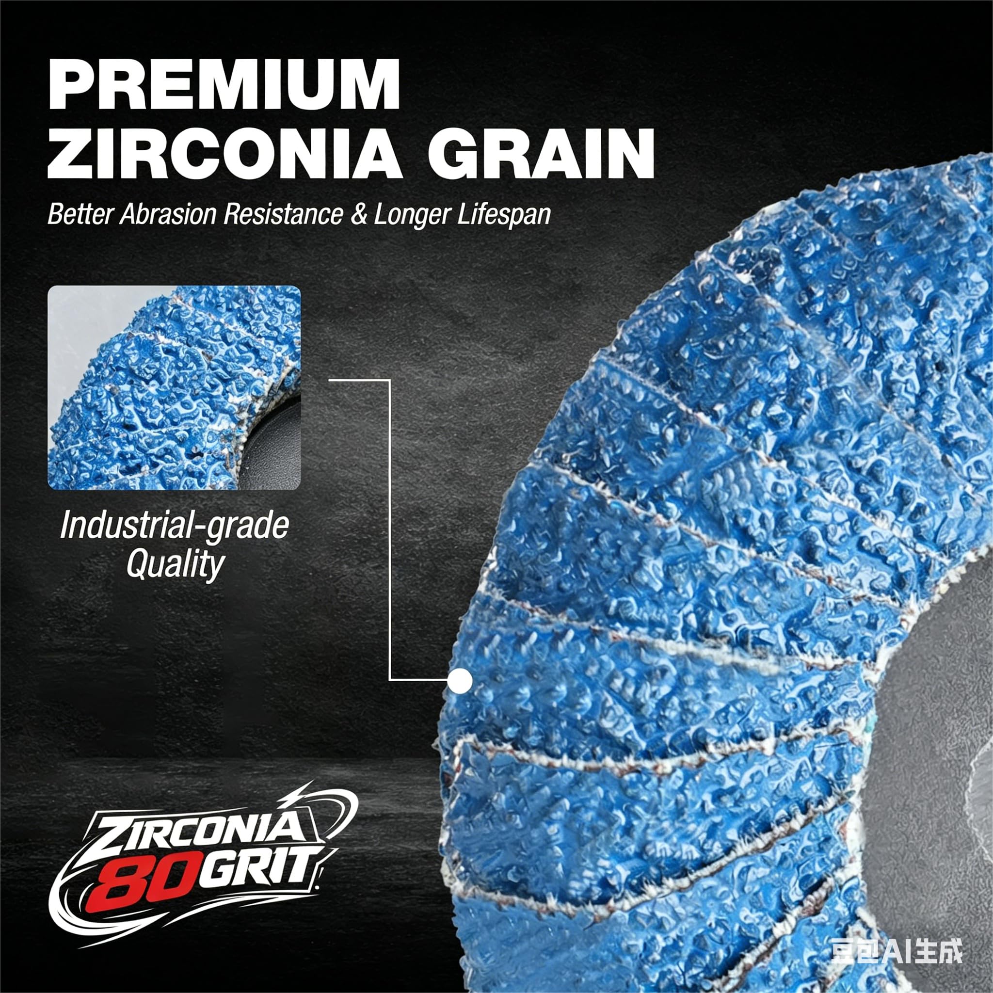 EZARC 10PCS Zirconia Flap Disc Set for Die Grinder, 3" Flat & 2" Curved 40/80 Grit Roll Lock Discs for Weld, Rust & Paint Removal