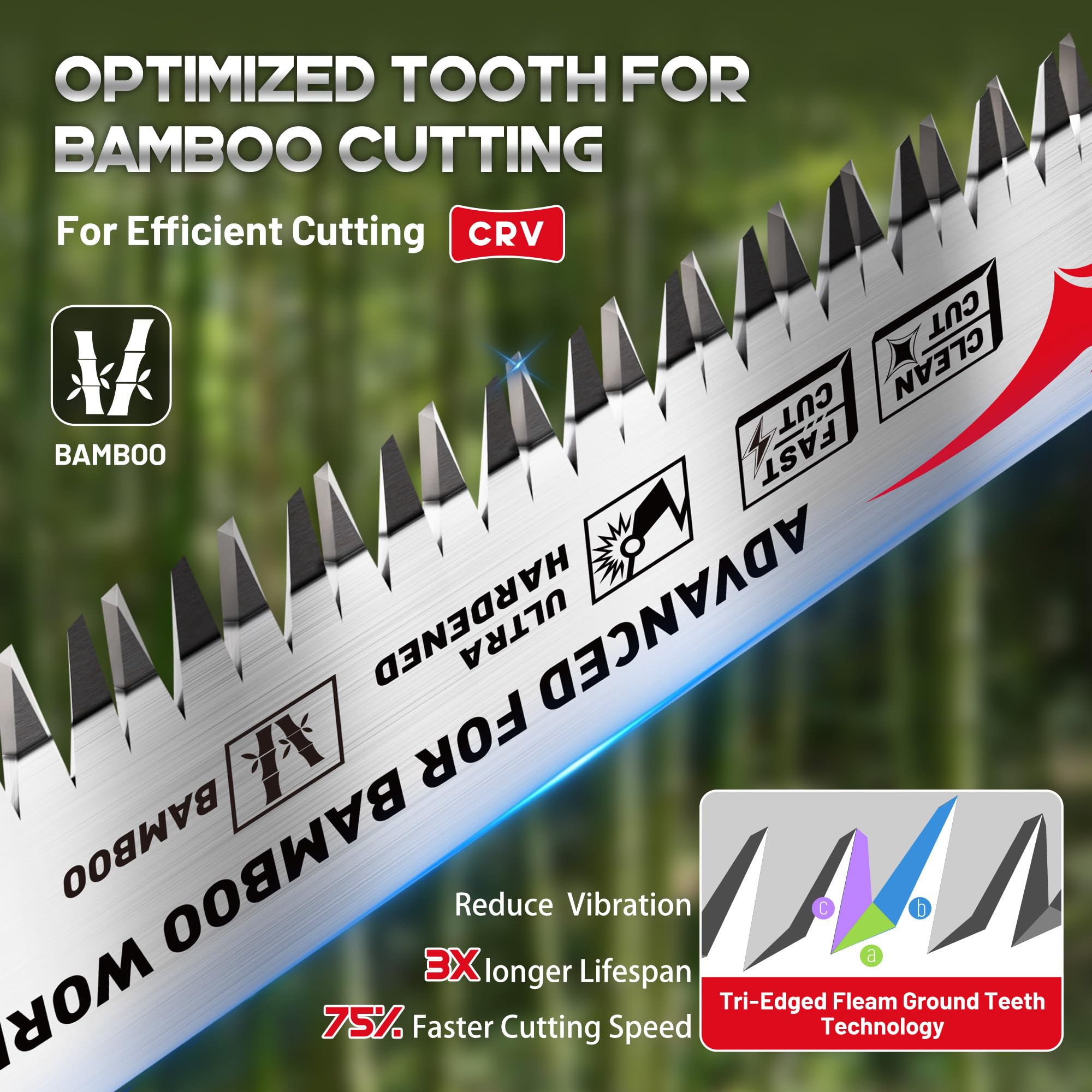 Bamboo Cutting - Japanese Teeth 12 TPI Reciprocating Saw Blades