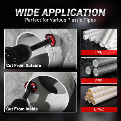 EZARC Inside Pipe Cutter, PVC/PPR, Replaceable Diamond, 1/4" Hex, 2-Pack