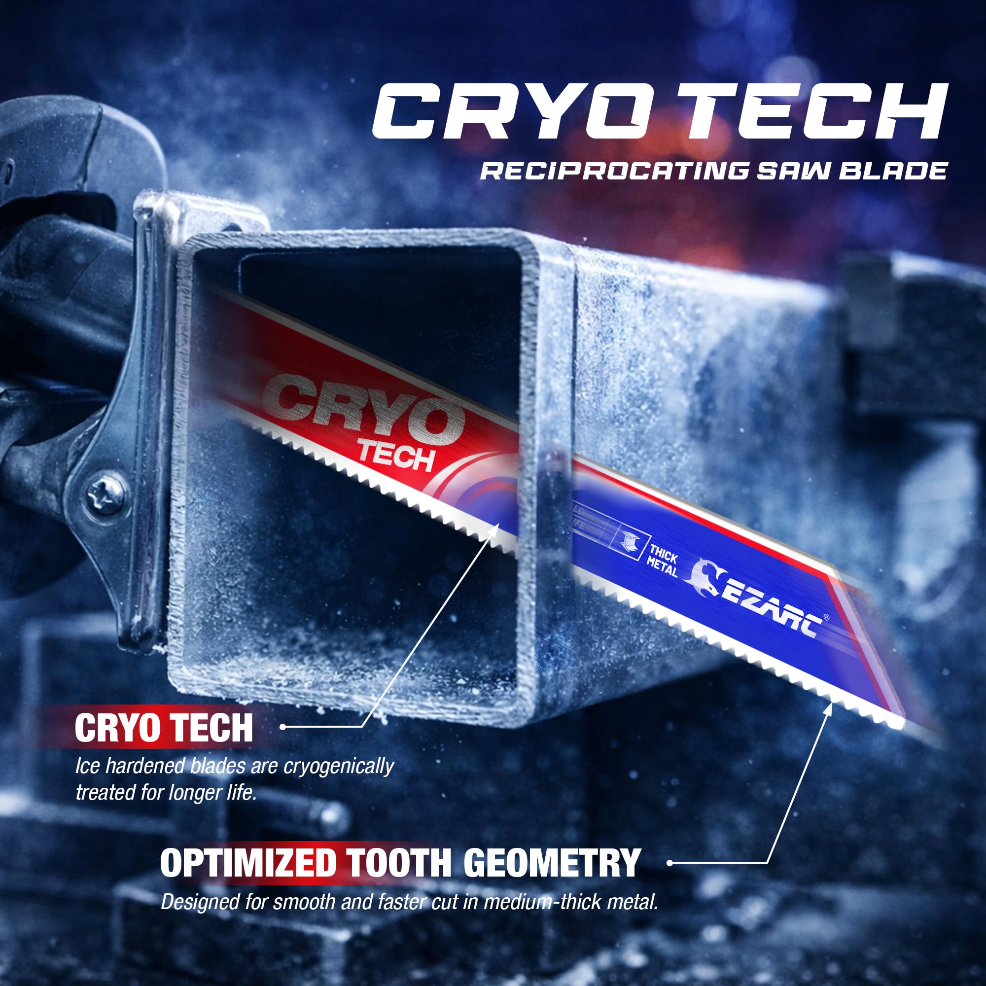 Metal Cutting - Cryo Tech Sabre Bi-Metal, 6/9 in, 14 TPI Reciprocating Saw Blade