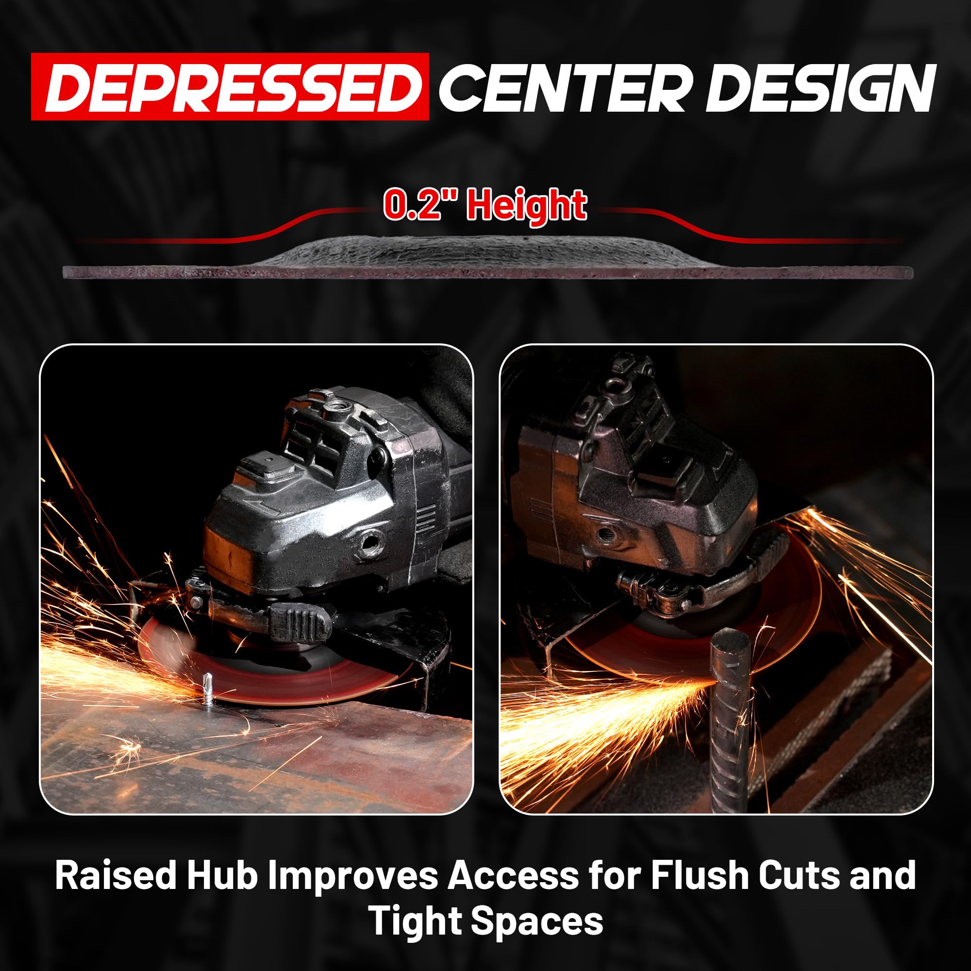 EZARC 4.5" Ultra Thin Cut Off Wheels 25-Pack for Metal & Stainless Steel