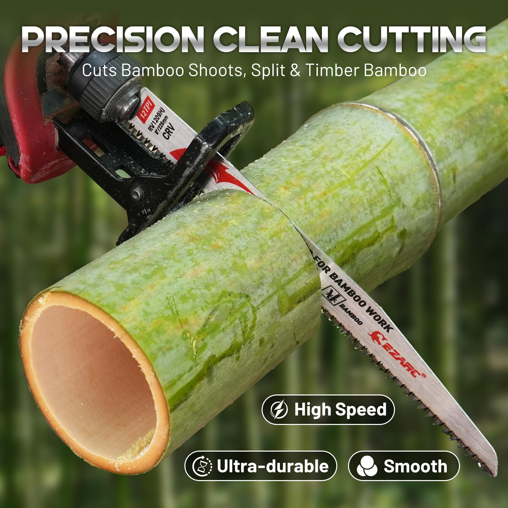 Bamboo Cutting - Japanese Teeth 12 TPI Reciprocating Saw Blades