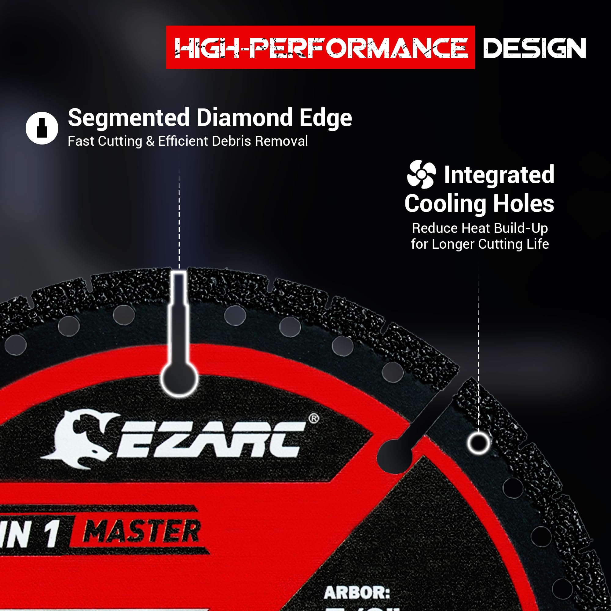 Multi-Purpose Diamond Saw Blades 2 Pack, Indestructible diamond cutting wheel for metal, tile, concrete