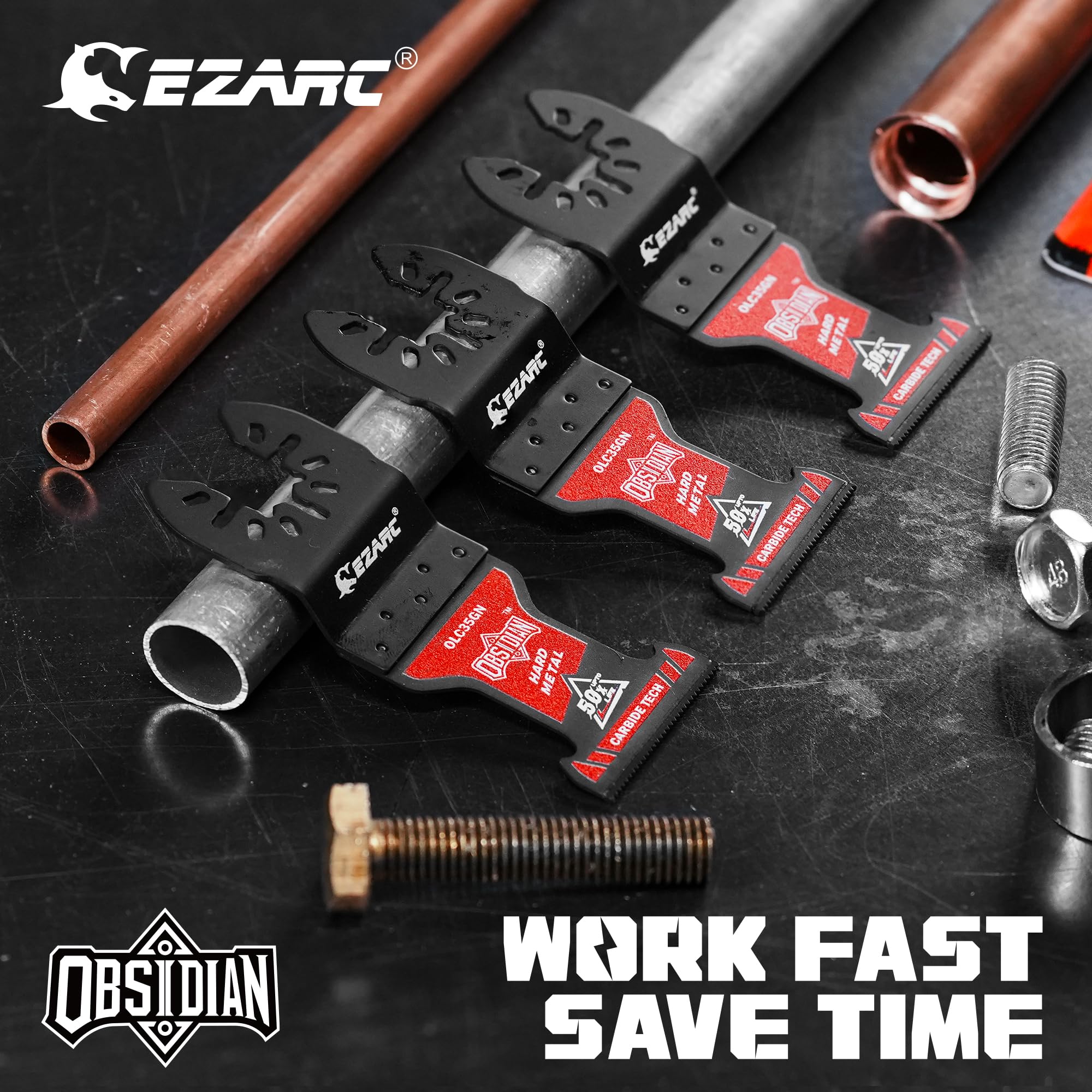 EZARC Obsidian Carbide Oscillating Saw Blades for Hard Metal, Nails, Bolts and Screws(3pcs) - EZARC Tools