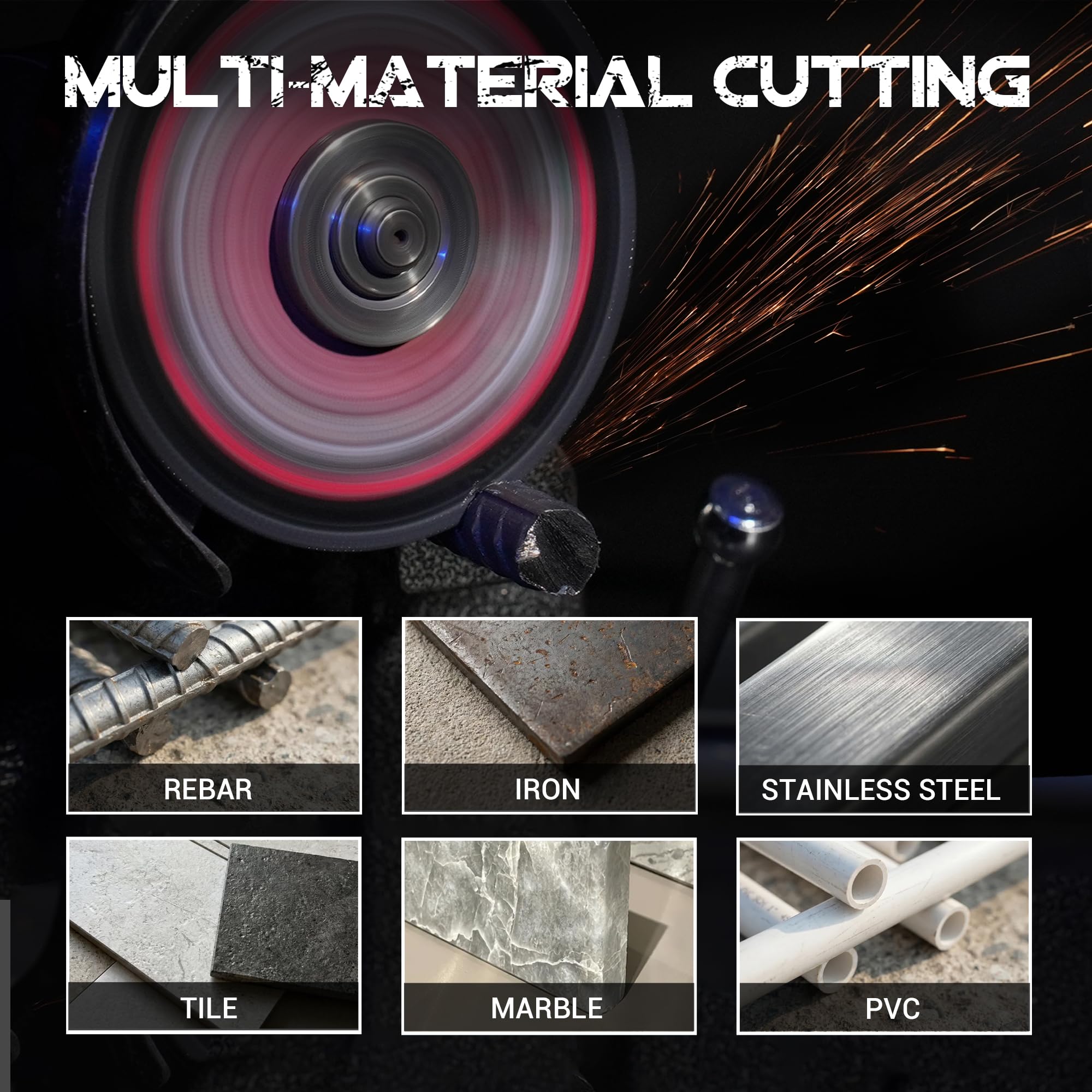 Multi-Purpose Diamond Saw Blades 2 Pack, Indestructible diamond cutting wheel for metal, tile, concrete