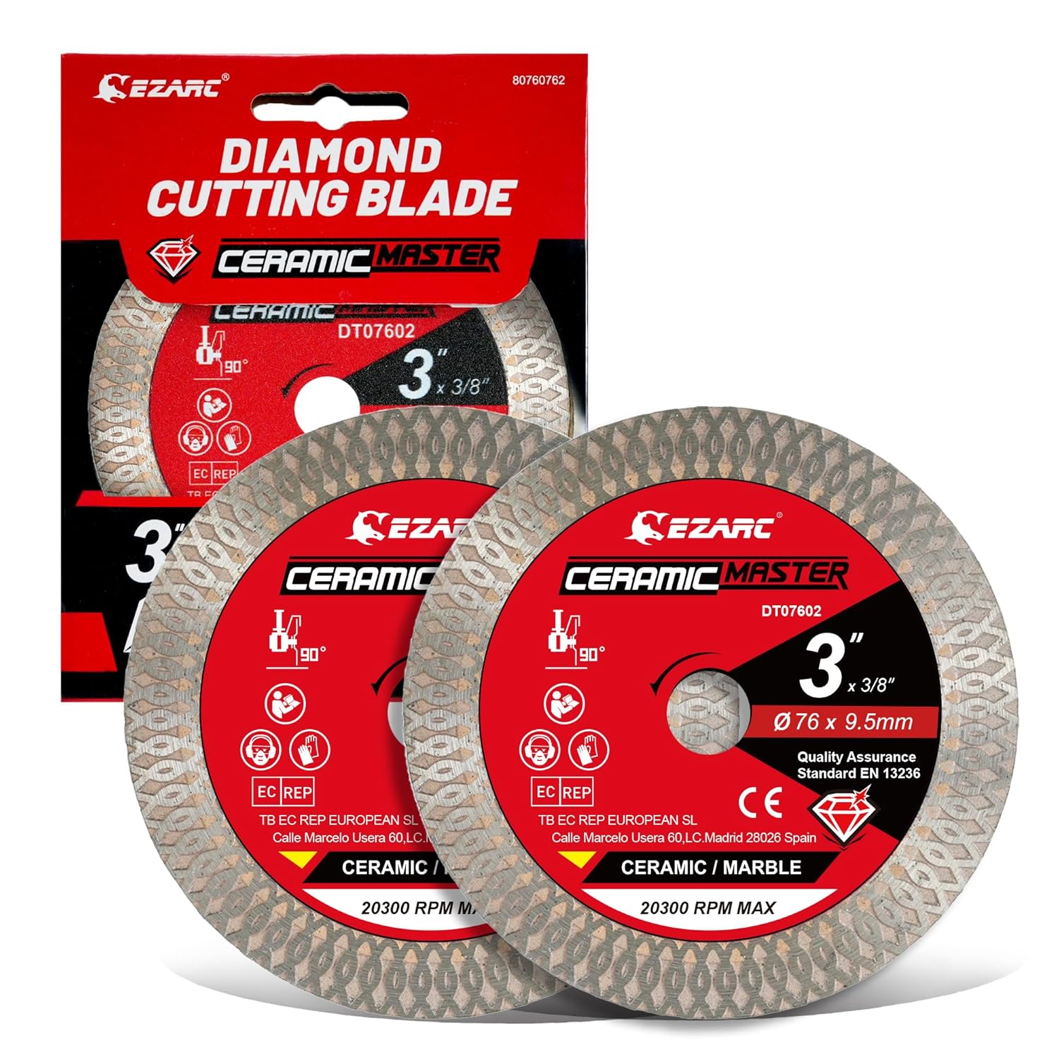 4.5/5/7/10 in. Super Thin Diamond Blade For Tile/Marble/Granite - EZARC Tools