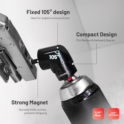 14-Piece Impact Driver Socket Adapter Kit with Right Angle Drill Attachment, Universal Joints, Extension Bit Holders & 1/4", 3/8", 1/2" Drive Adapters