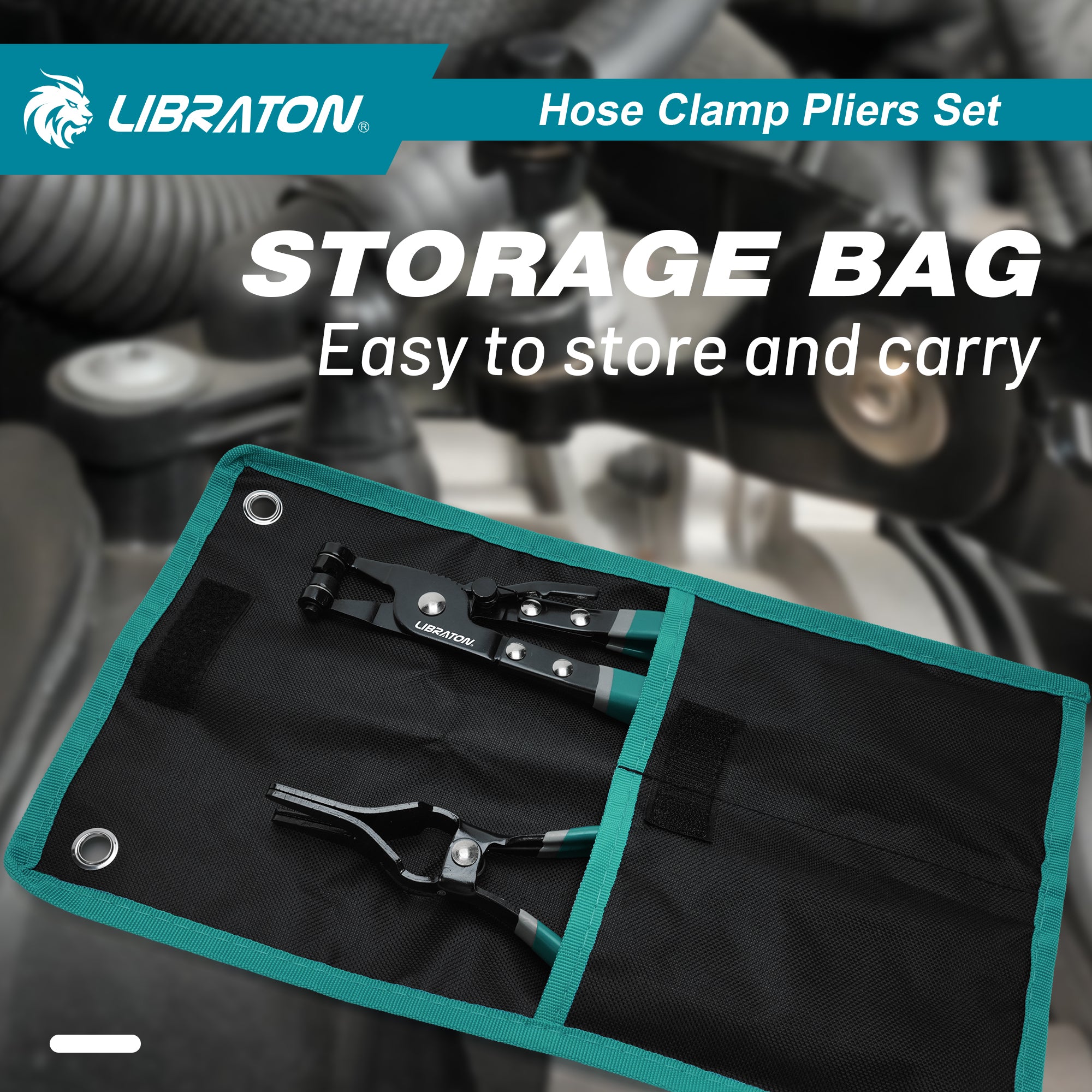 LIBRATON 2PCS Hose Clamp Pliers Set, Hose Clamp Tool, Hose Removal Pliers