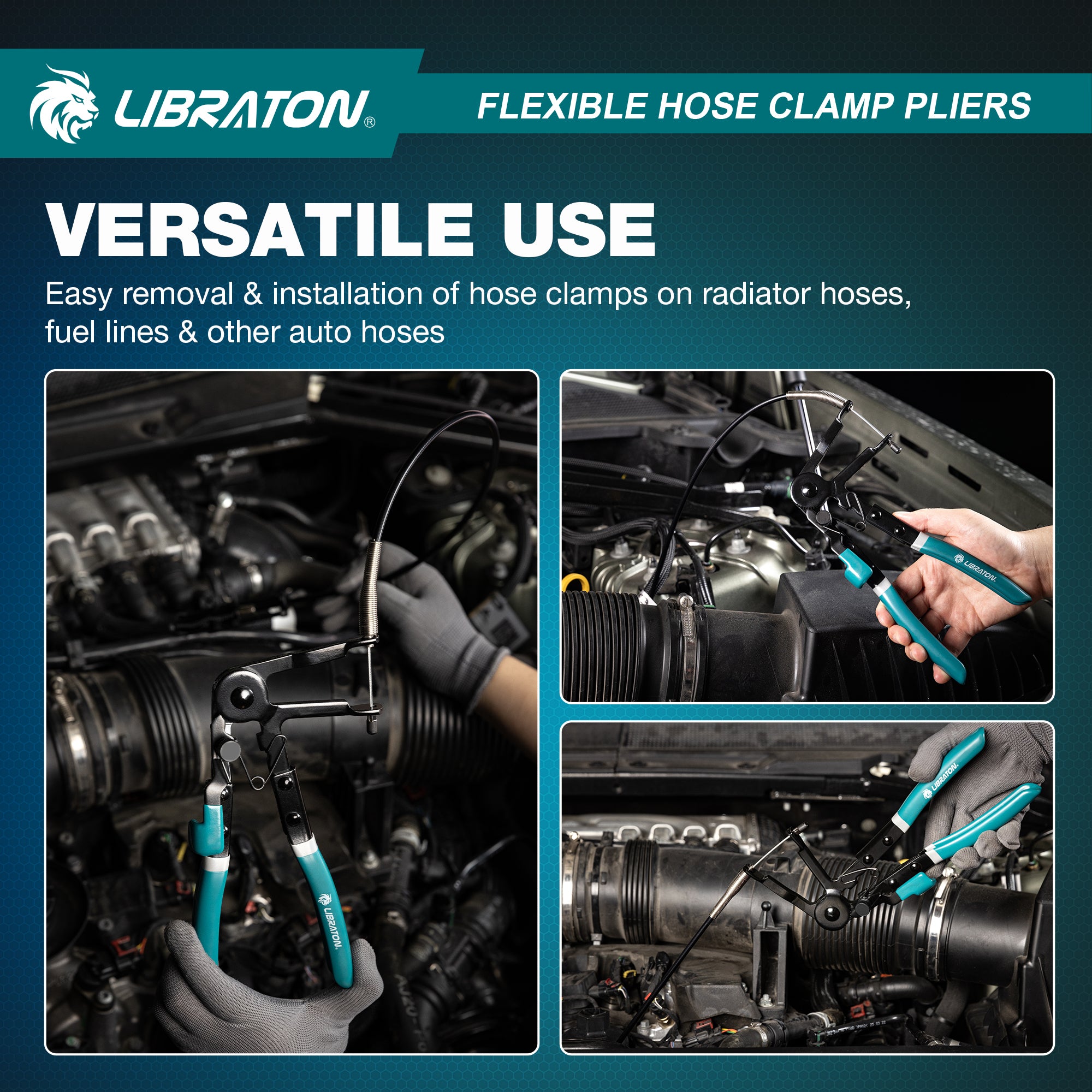 LIBRATON Flexible Hose Clamp Pliers, 27.5" Radiator Hose Clamp Pliers