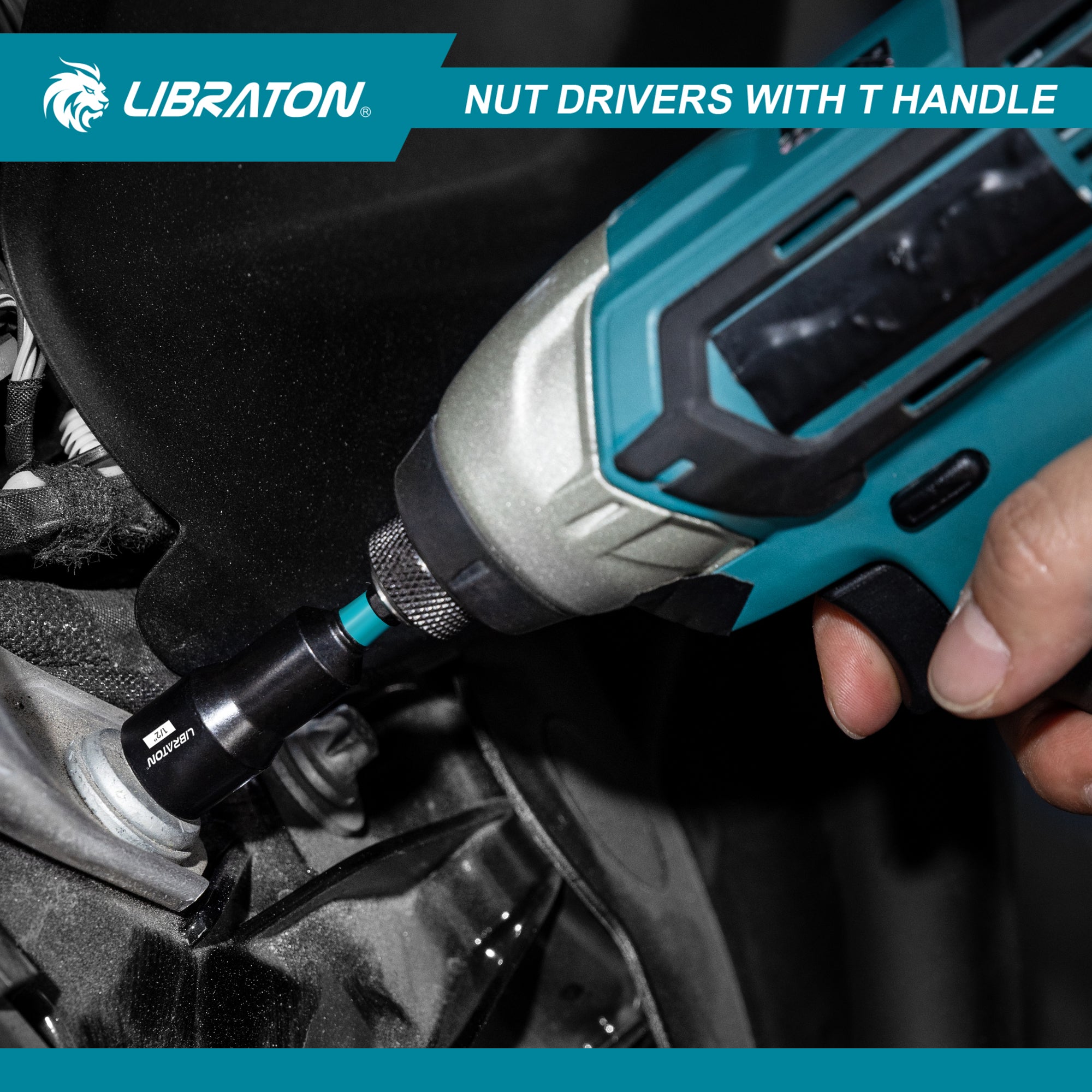 LIBRATON 27-Piece Magnetic Nut Driver Kit – SAE & Metric, Ratcheting T-Handle, Impact-Ready