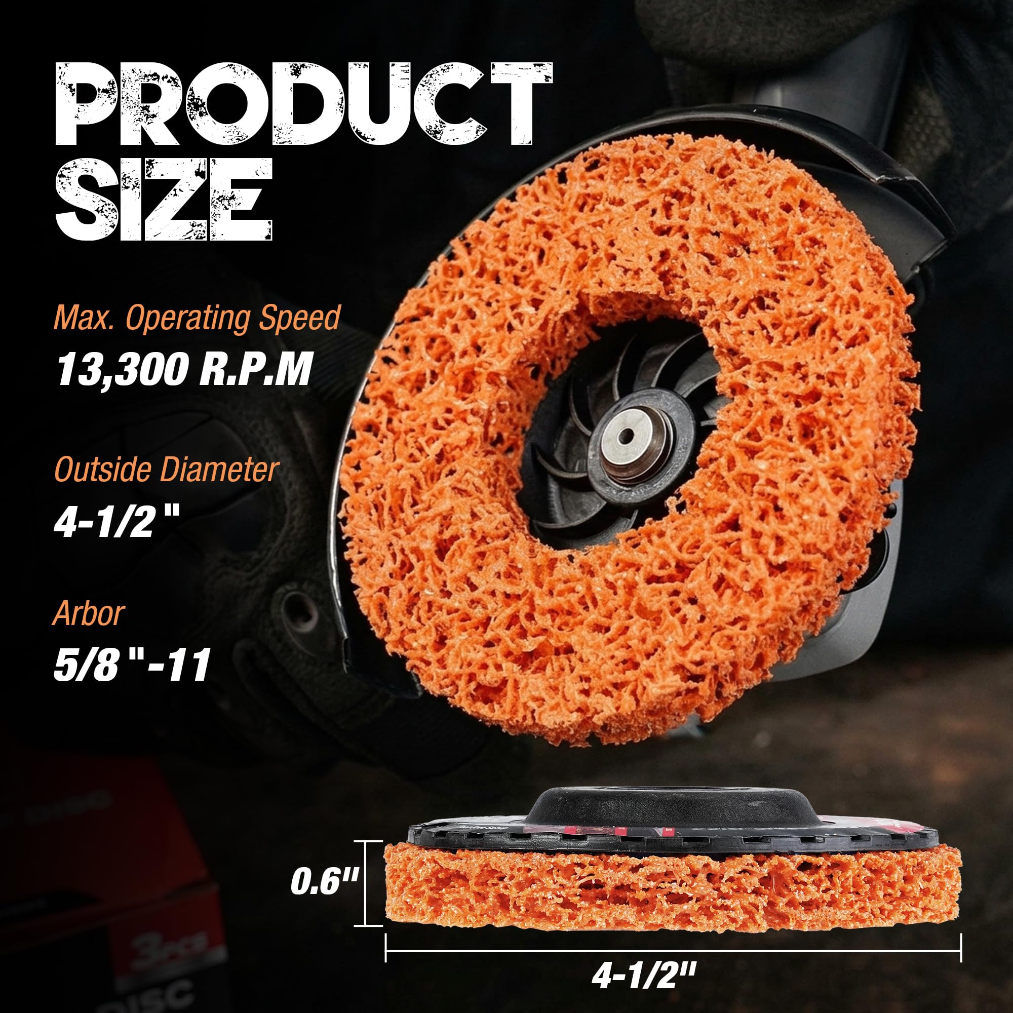EZARC Stripping Discs 4-1/2" Paint & Rust Removal Wheels for Angle Grinder, Clean and Remove Coatings, Scaling, Welds and Oxidation