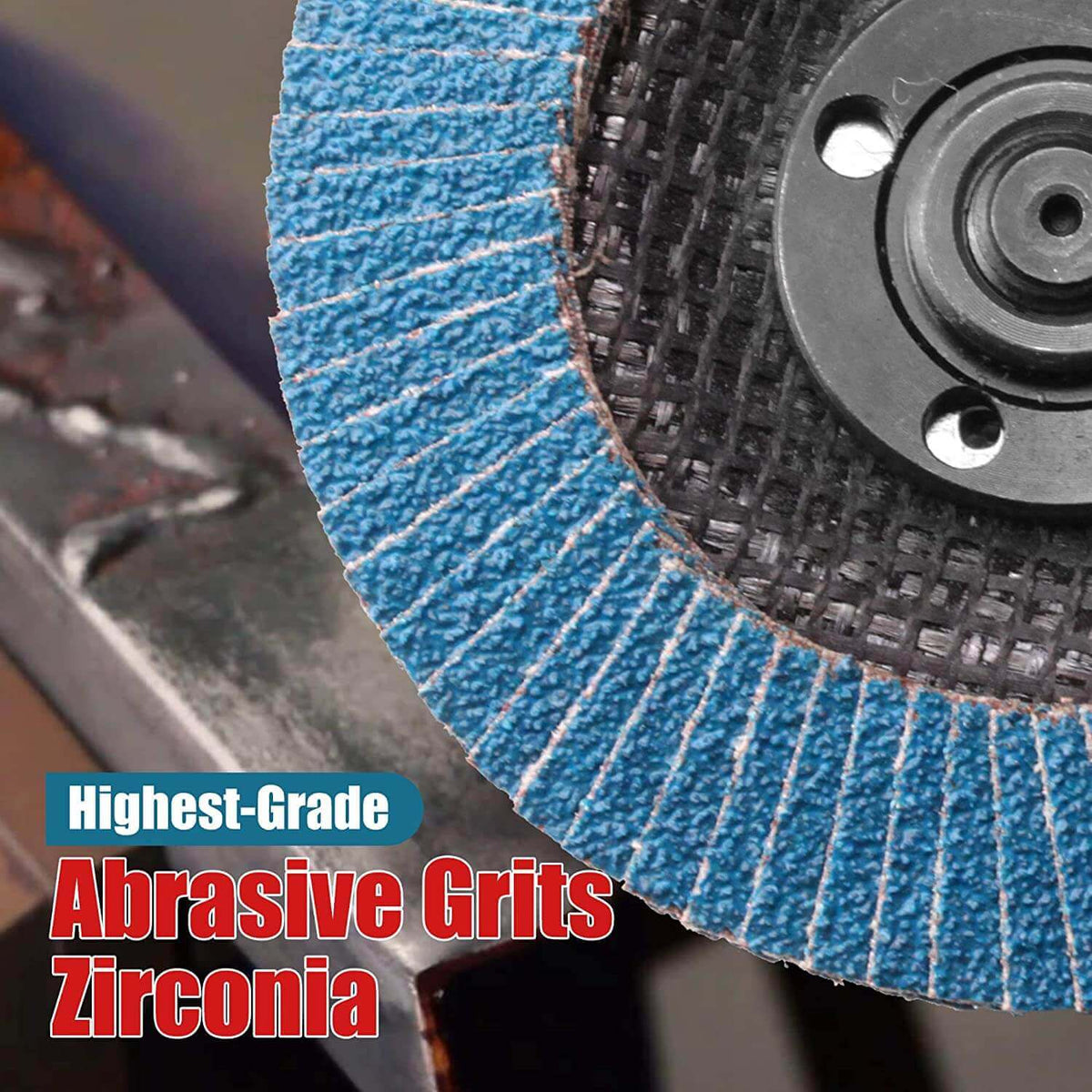 4-1/2 In. T29 Flap Sanding Discs For Stainless Steel, Sheet Metal,40/60/80/120 Grits - EZARC Tools