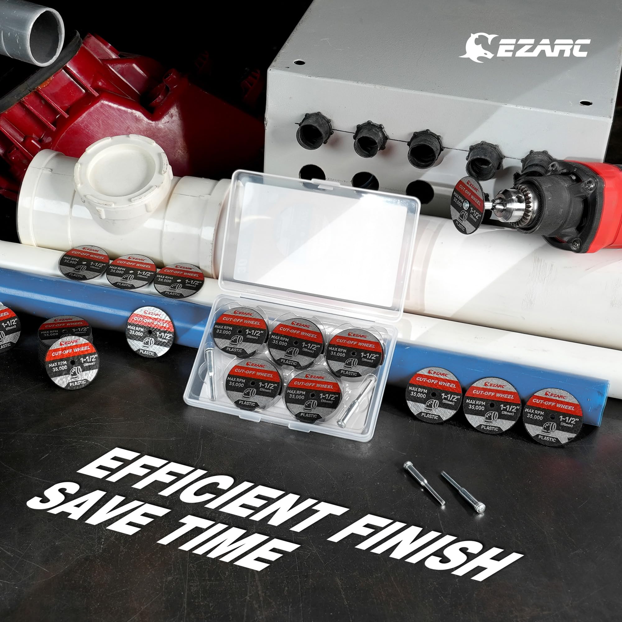 1-1/2 Plastic Cut Off Wheels, 1.5" x 1/8" Fiberglass Reinforced Rotary Tool Cutting Disc Accessories