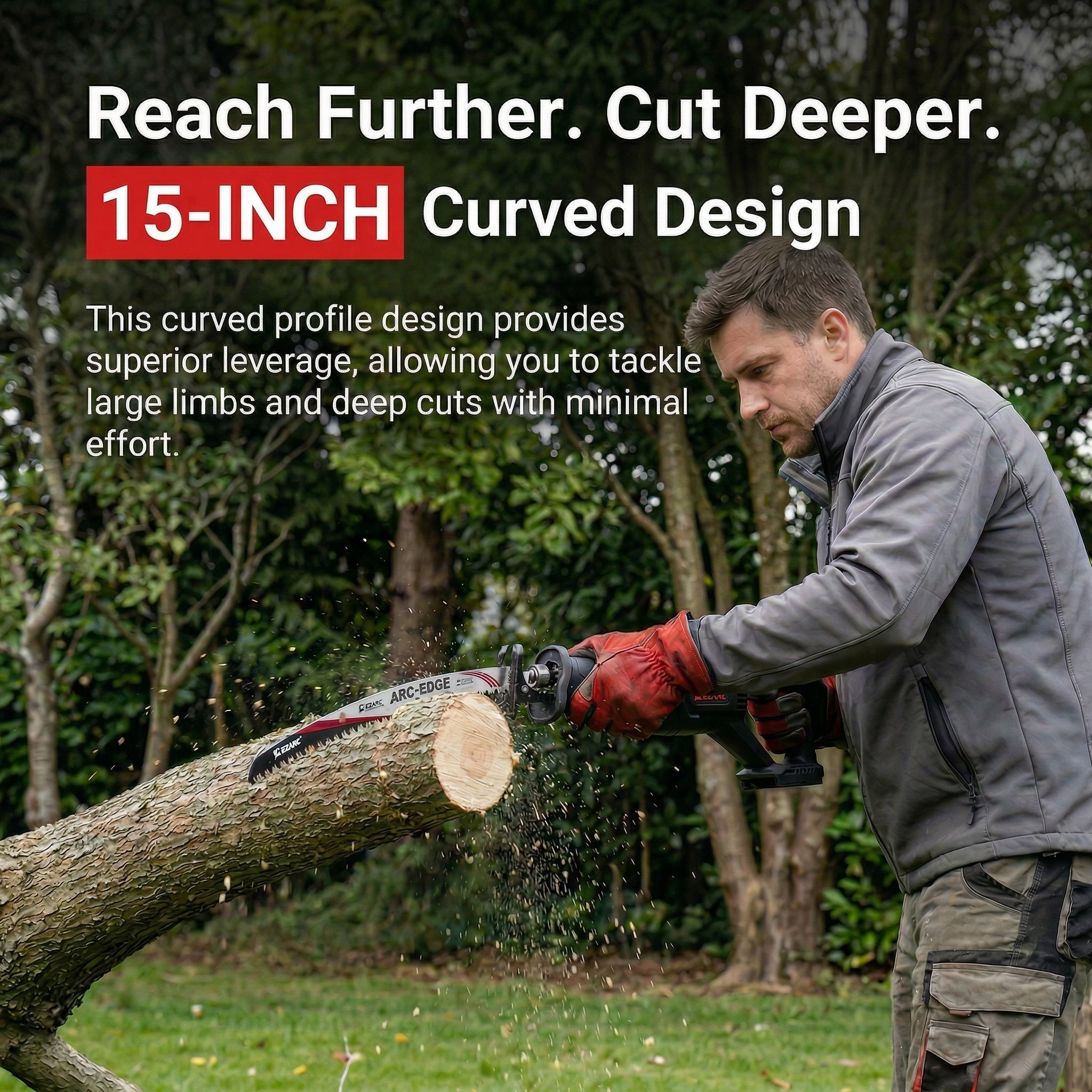 Tree Trimming/Wood Cutting – ProCut U-Groove Arc Edge Pruning Reciprocating Saw Blade