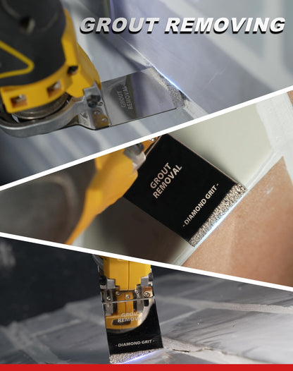 Diamond Oscillating Blade, Flush Cutting Oscillating Multi Tool Saw Blades for Grout Removal, Cleaning Mortar - EZARC Tools