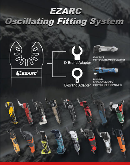 Diamond Oscillating Blade, Extra Long Reach Oscillating Multi Tool Saw Blades for Grout Removal, Cleaning Mortar - EZARC Tools