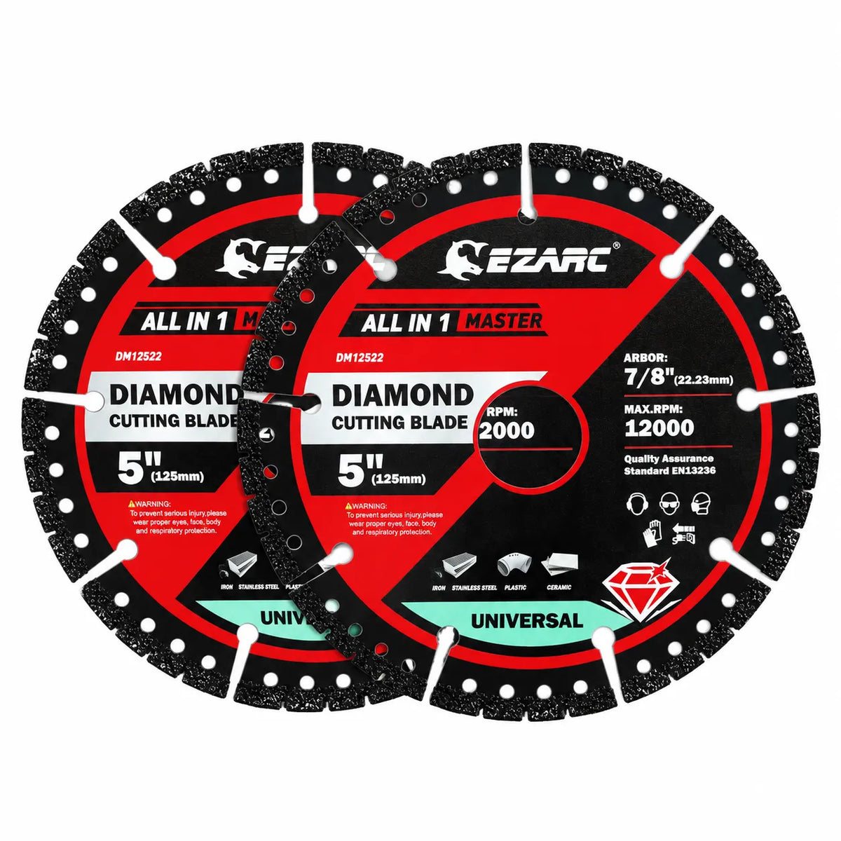 EZARC Multi-Purpose Diamond Saw Blades 2 Pack